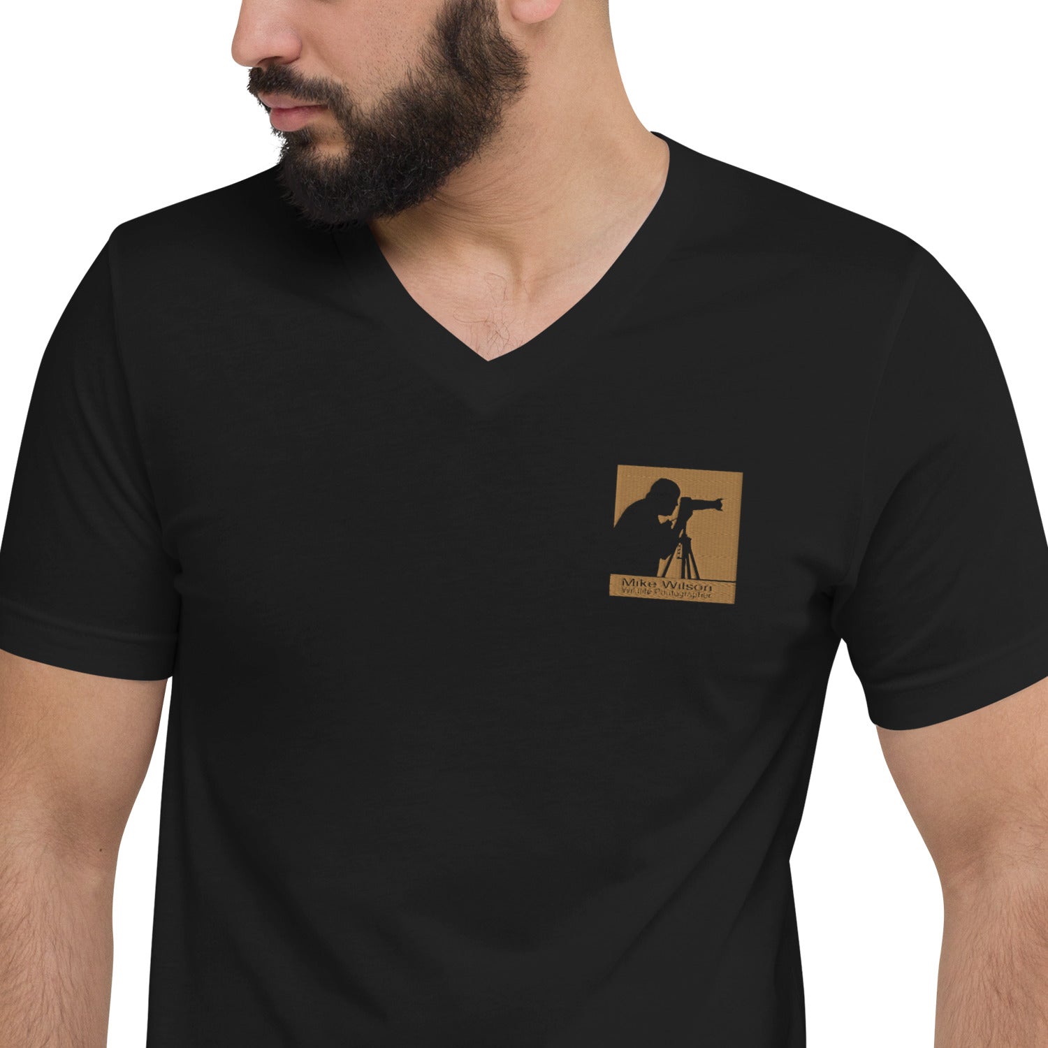Mike Wilson Embroidered Logo White Buffalo Unisex Short Sleeve V-Neck T-Shirt