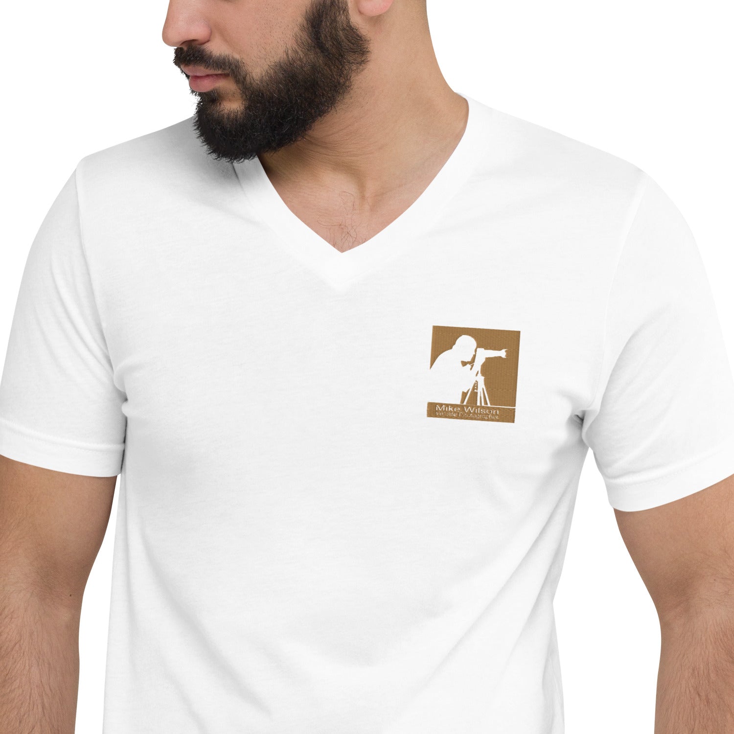 Mike Wilson Embroidered Logo White Buffalo Unisex Short Sleeve V-Neck T-Shirt