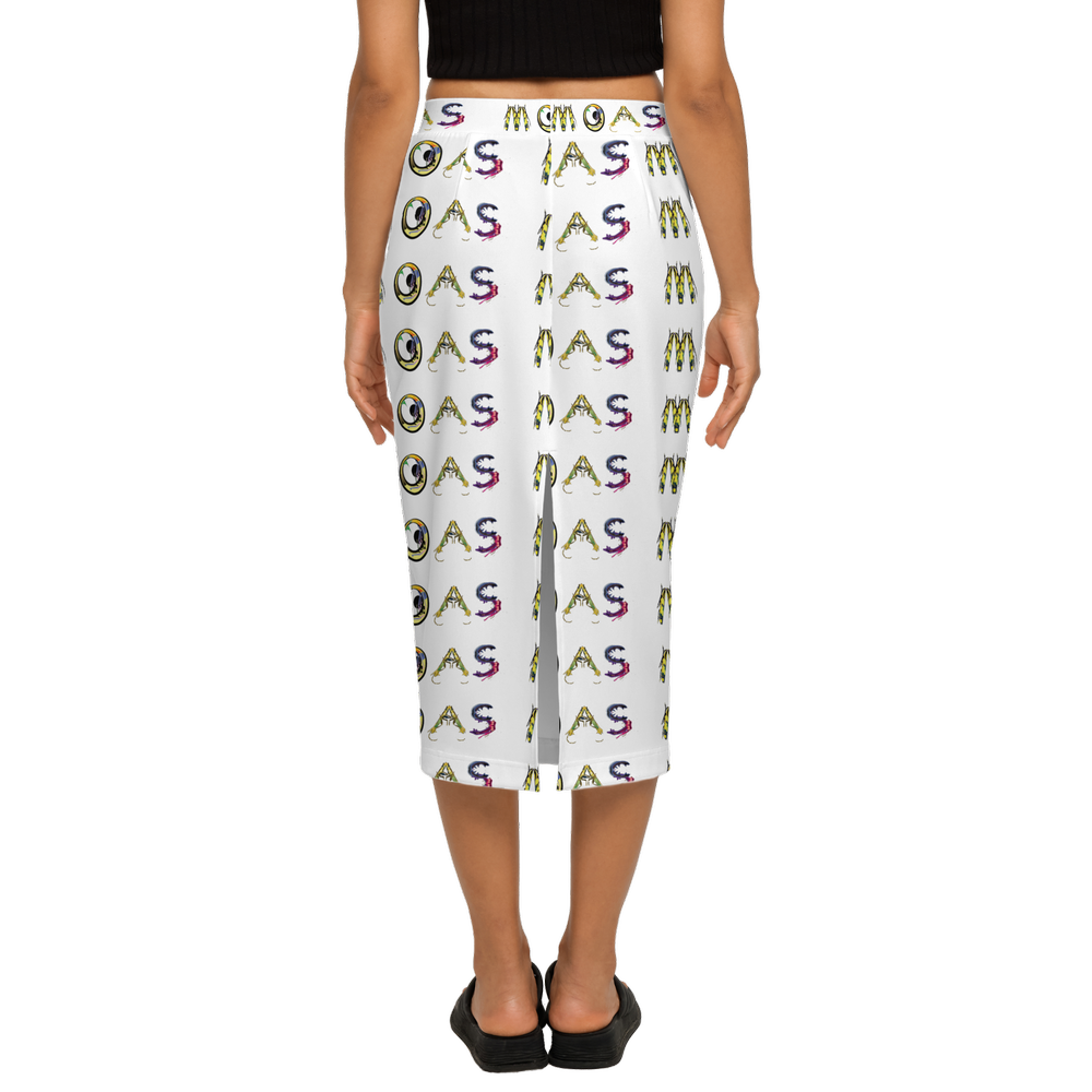 Women’s Moas White Back Split Pencil Skirt