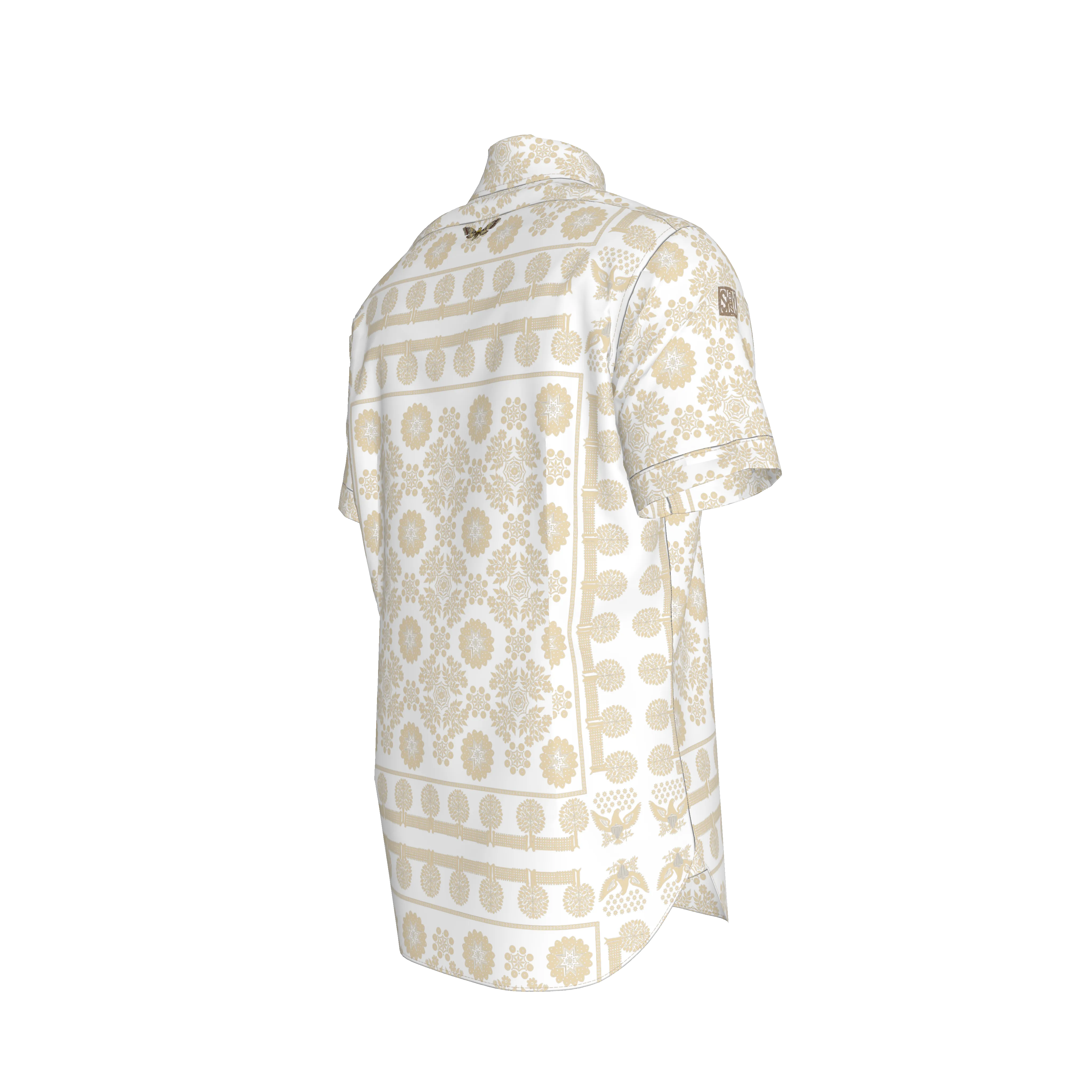 Americana Tan Men's Short Sleeved Shirt