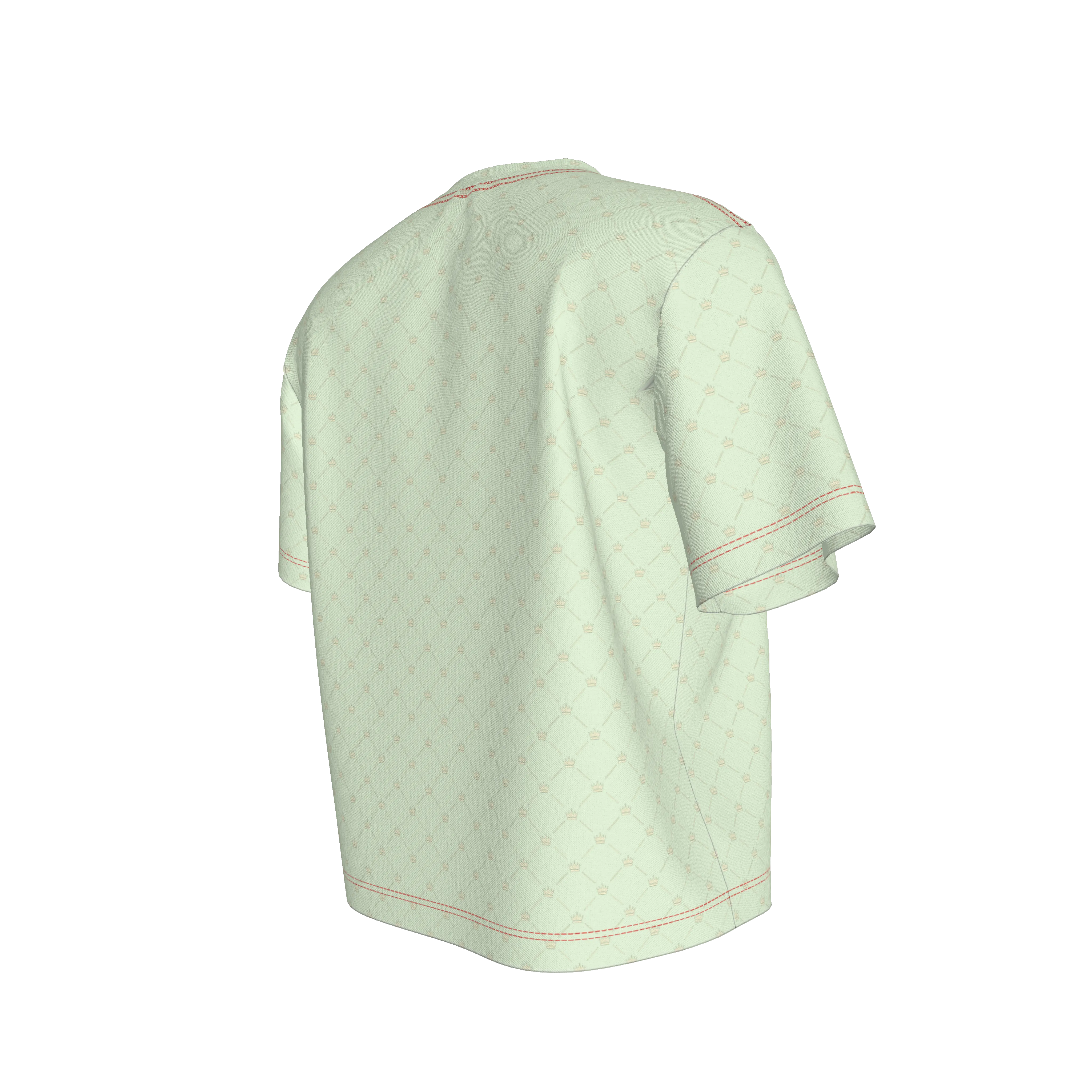 Crown and Lines Light Lime Green Women’s Cropped Y-Shirt