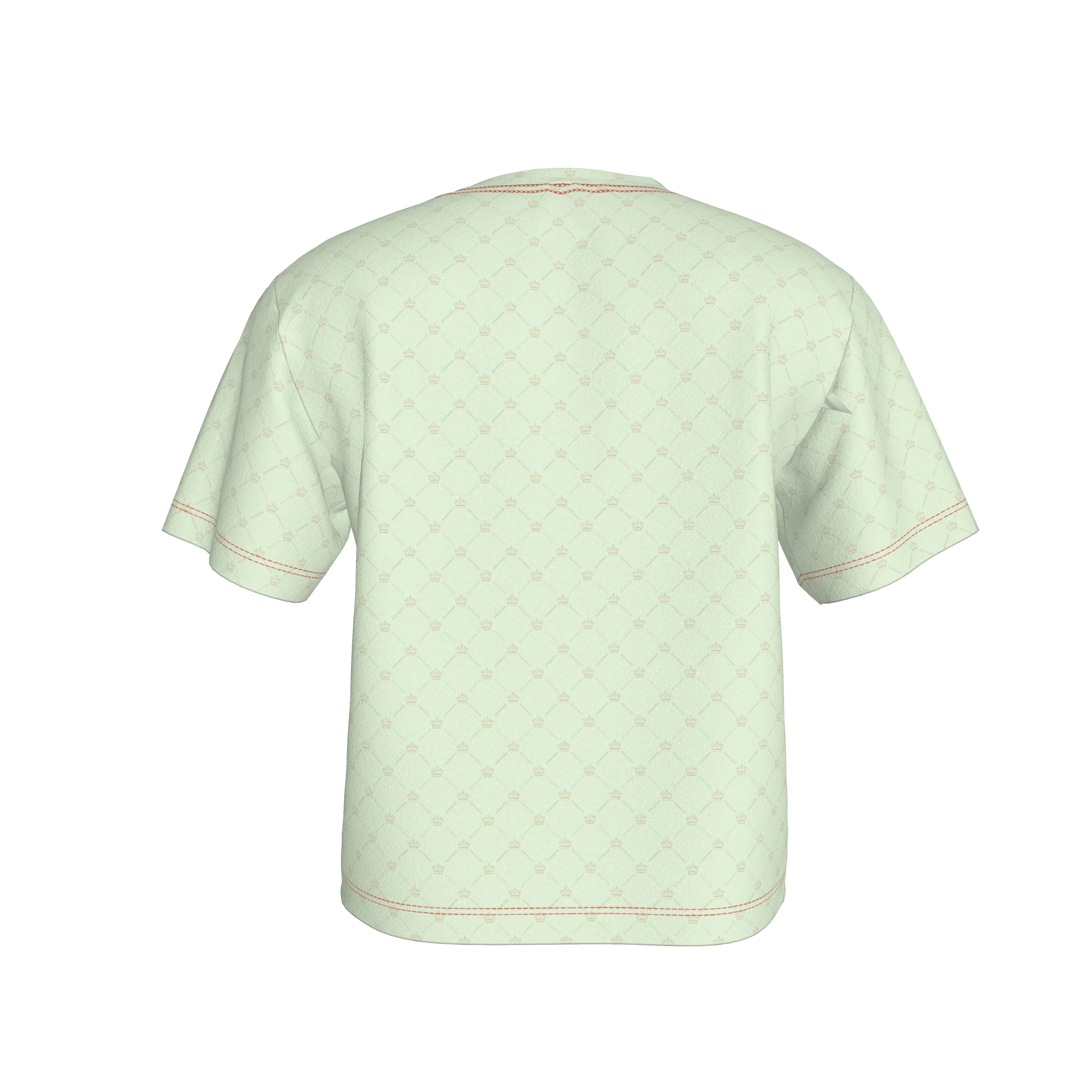 Crown and Lines Light Lime Green Women’s Cropped Y-Shirt