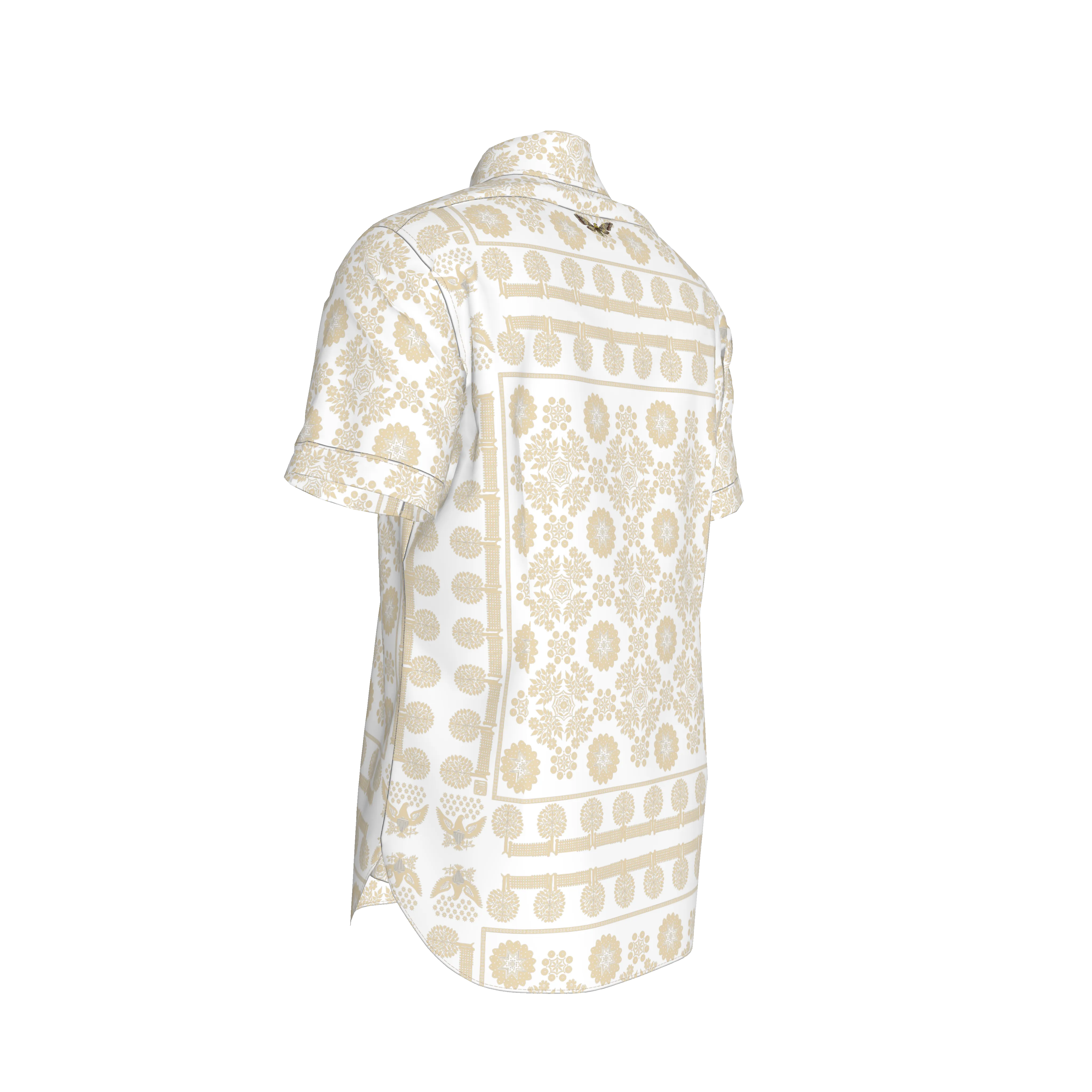 Americana Tan Men's Short Sleeved Shirt