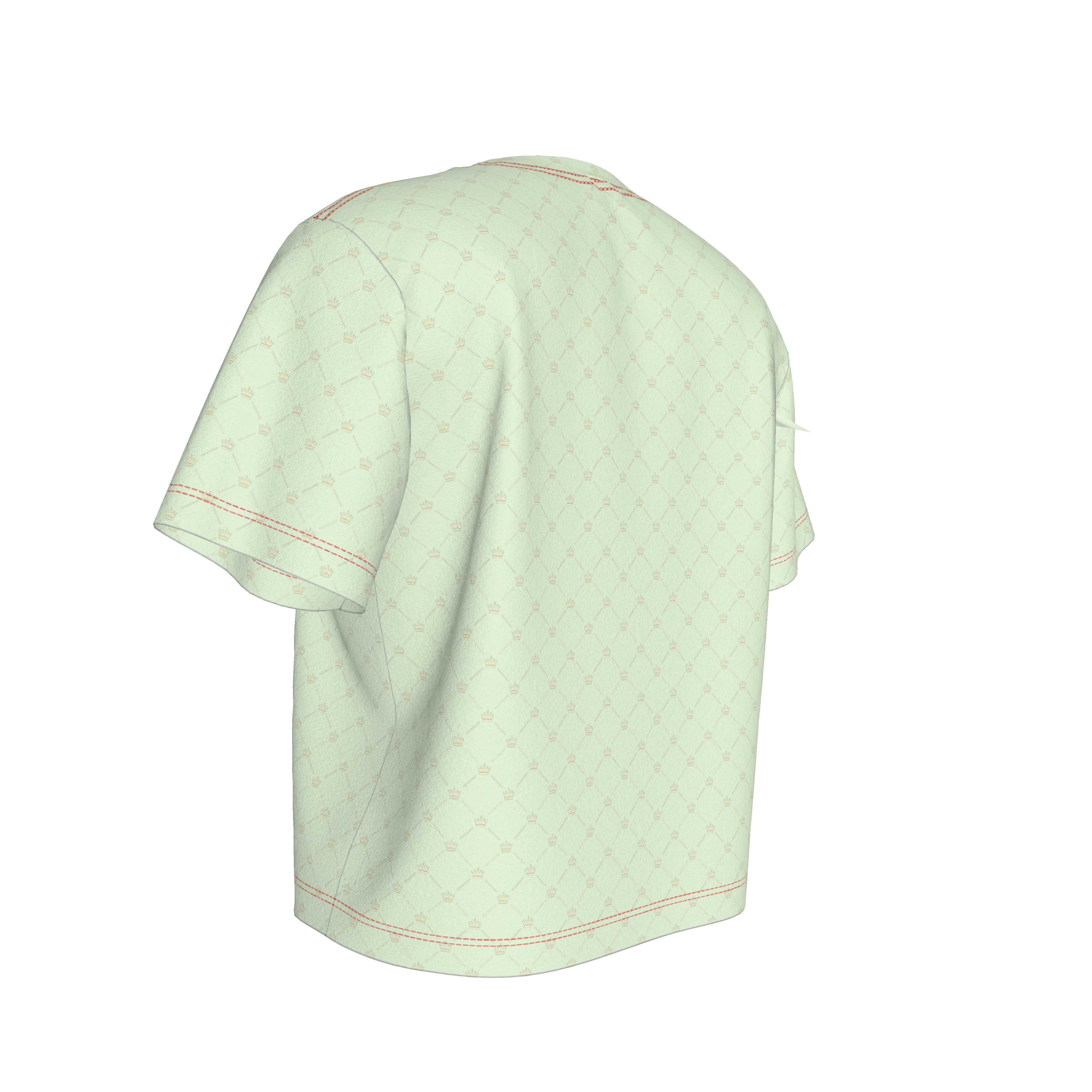 Crown and Lines Light Lime Green Women’s Cropped Y-Shirt