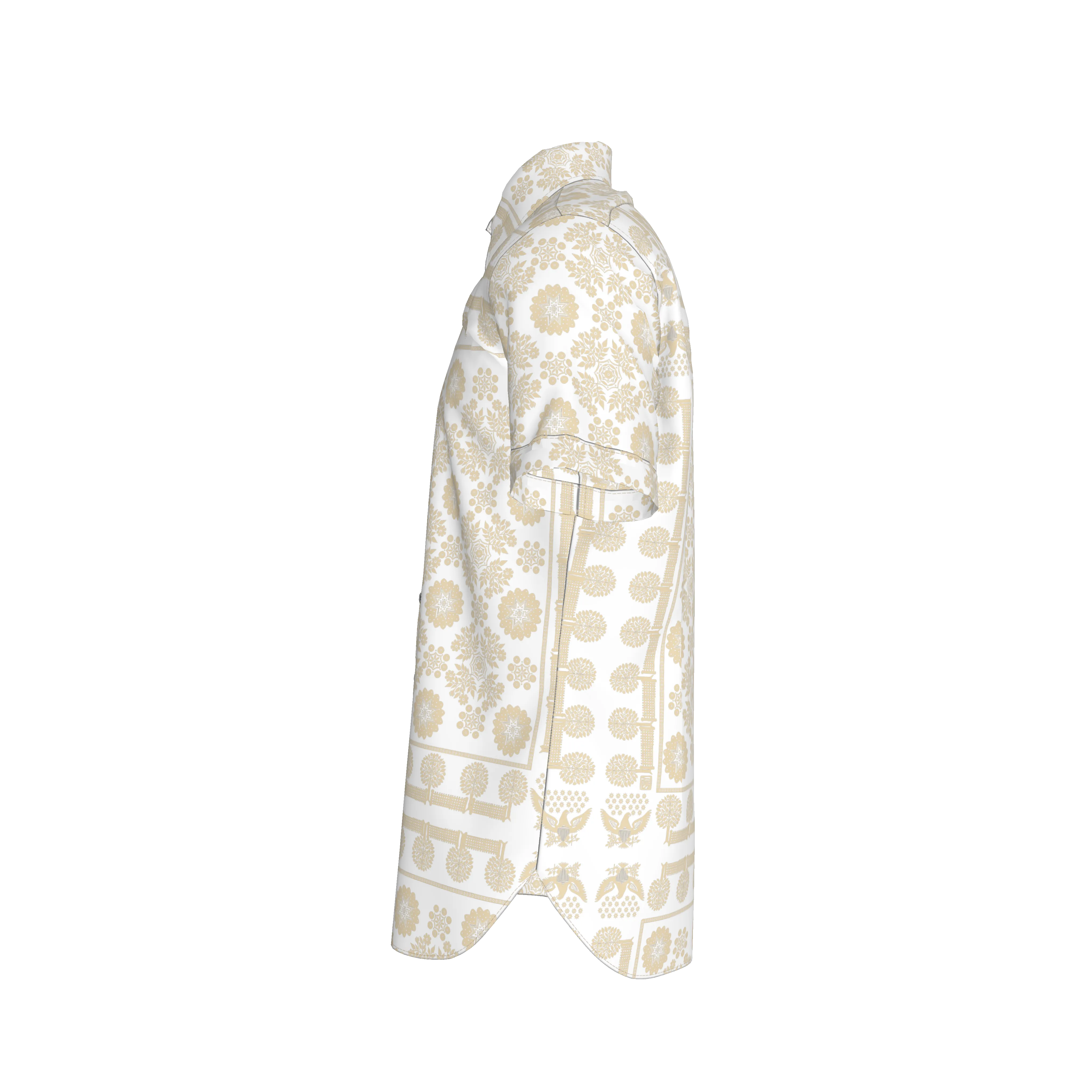 Americana Tan Men's Short Sleeved Shirt