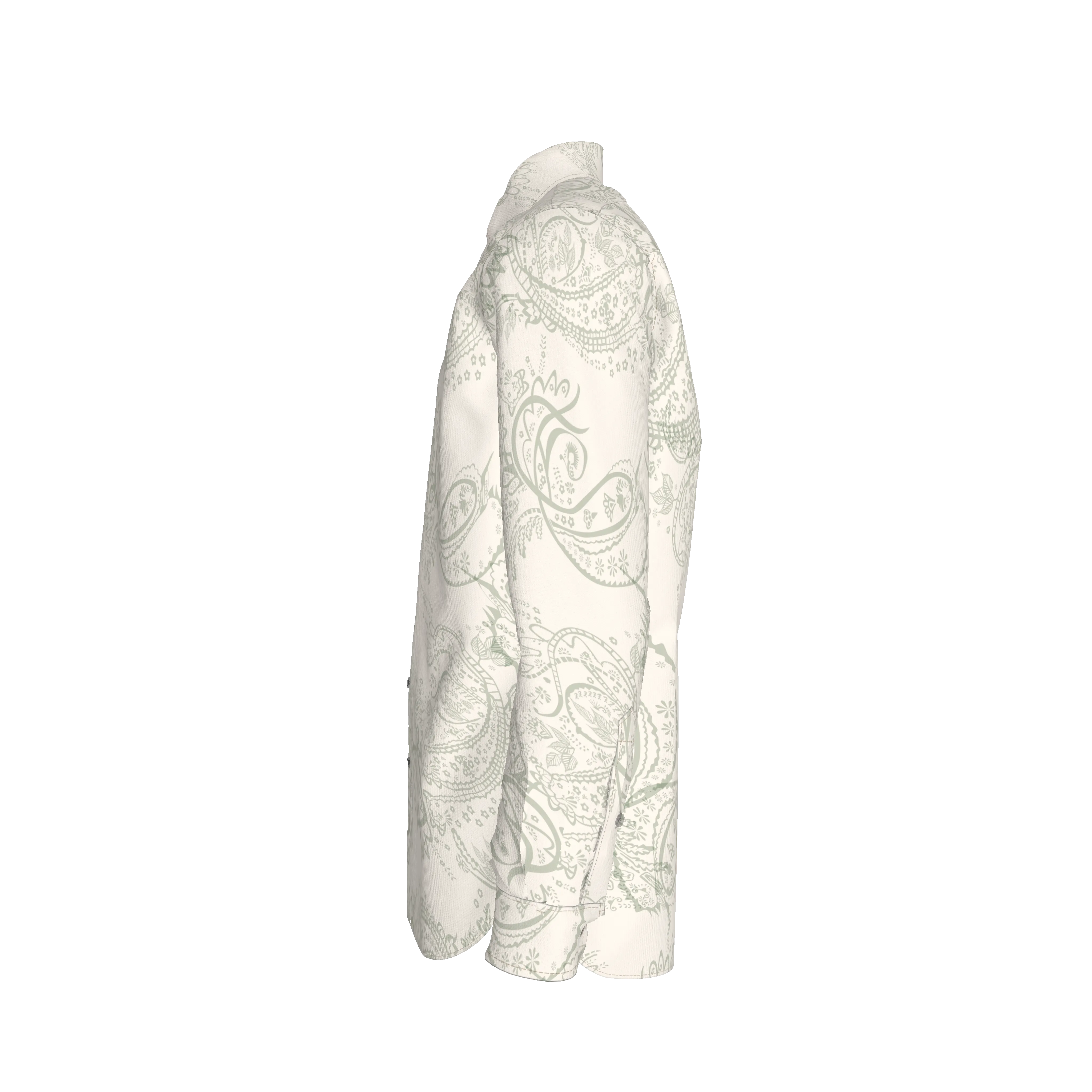 Blue Morpho Men's Shirt with Flower Headed Butterfly