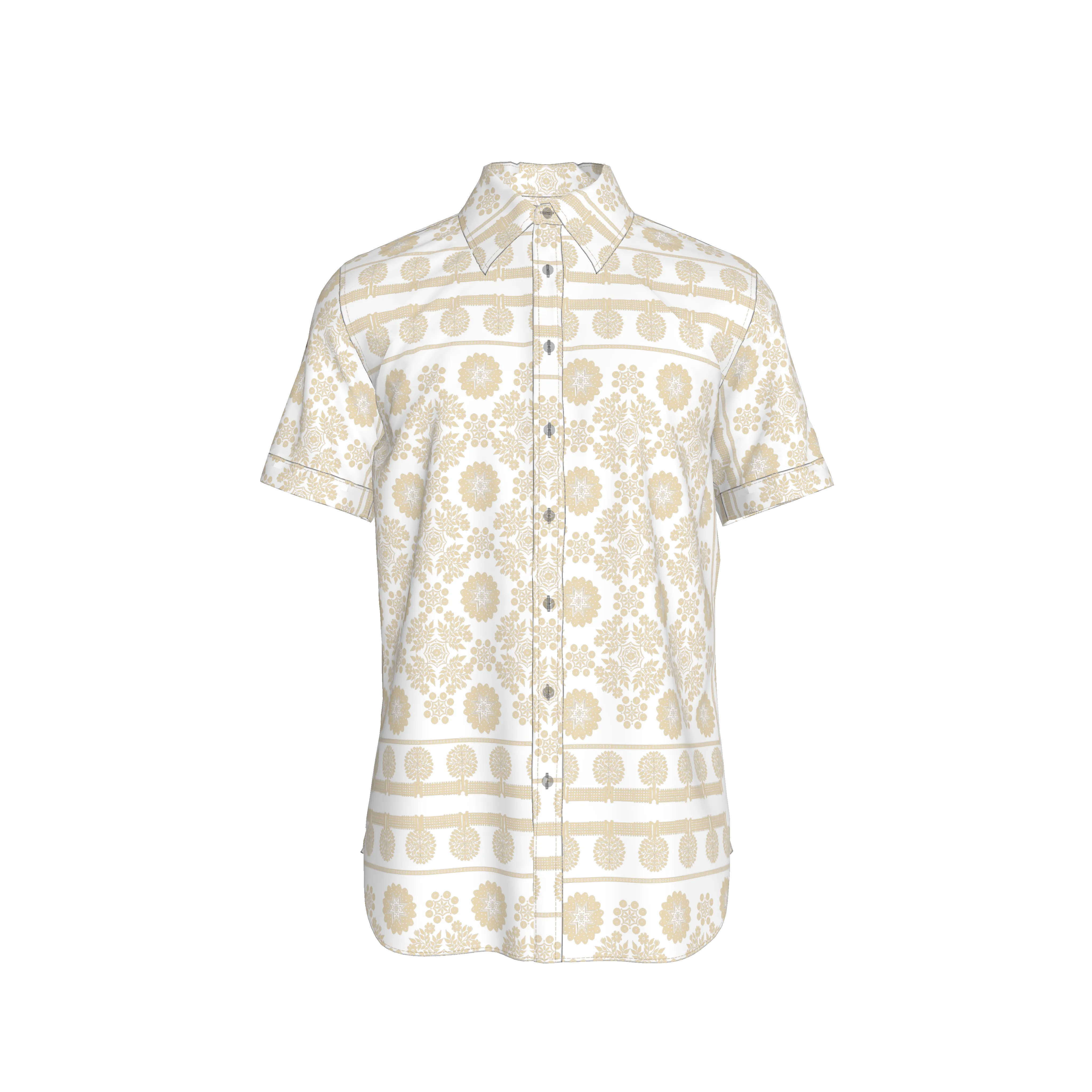 Americana Tan Men's Short Sleeved Shirt