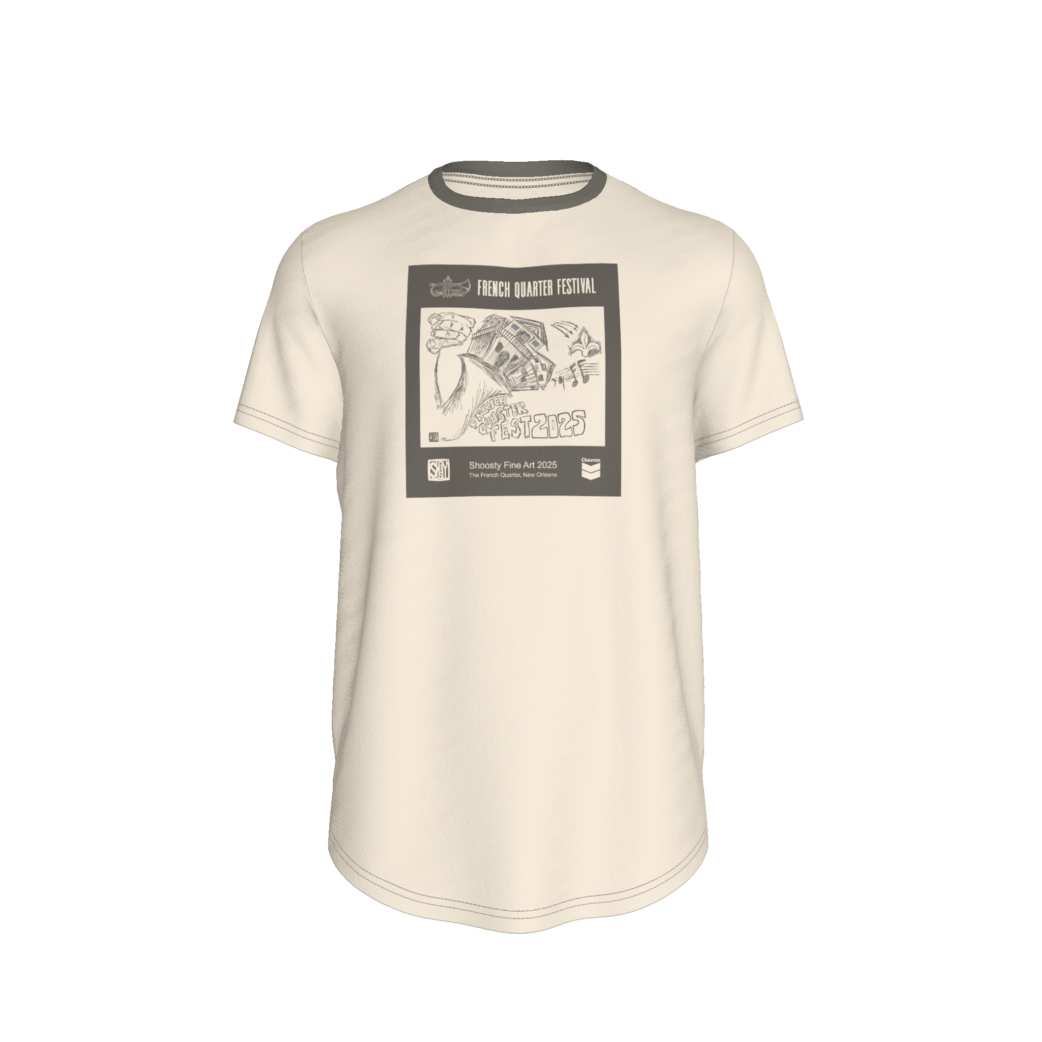 French Quarter Fest 2025 T-Shirt – Fitted Bamboo Cotton Jersey