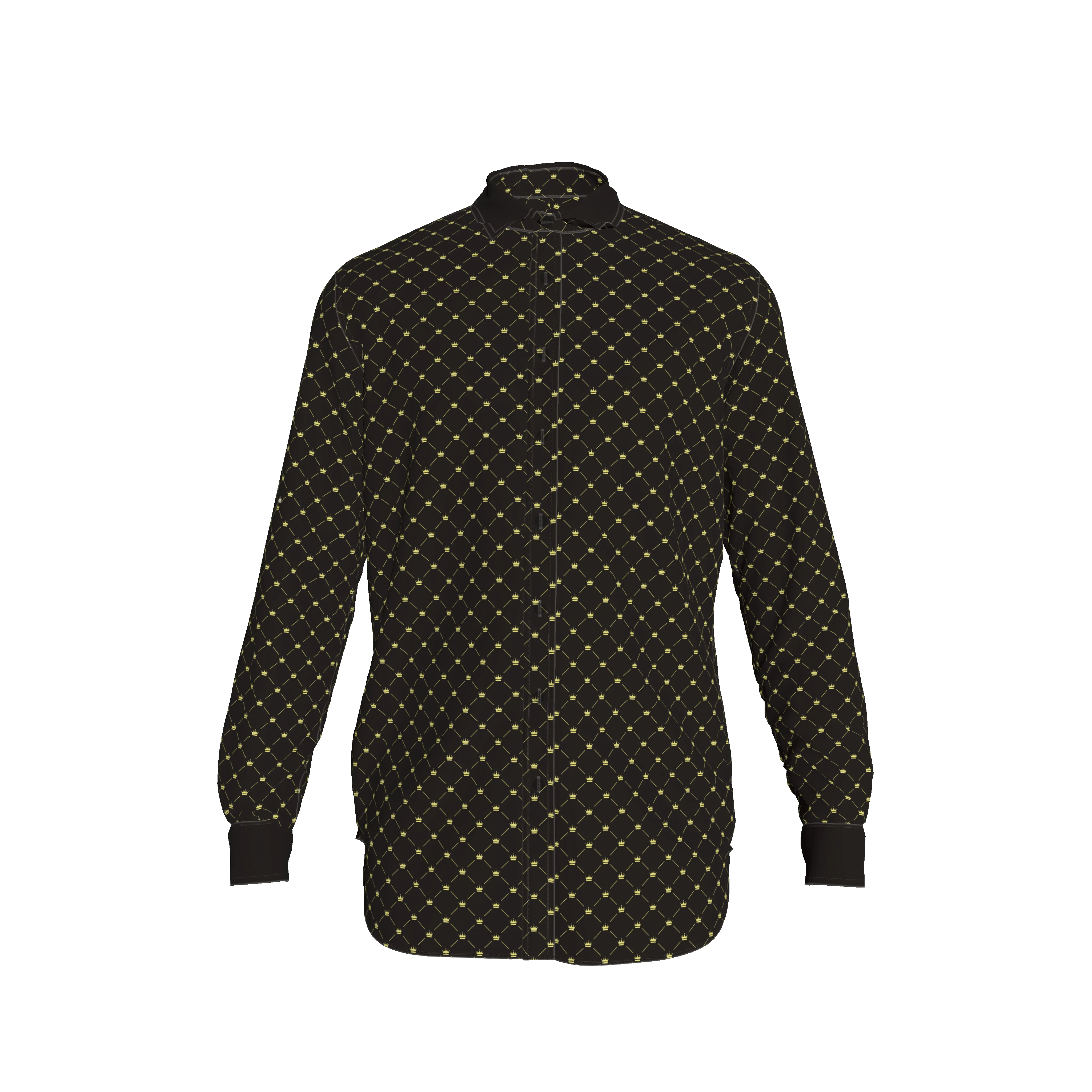 Dress Shirt with Franklin Spread Collar in Soft-Structured Linen