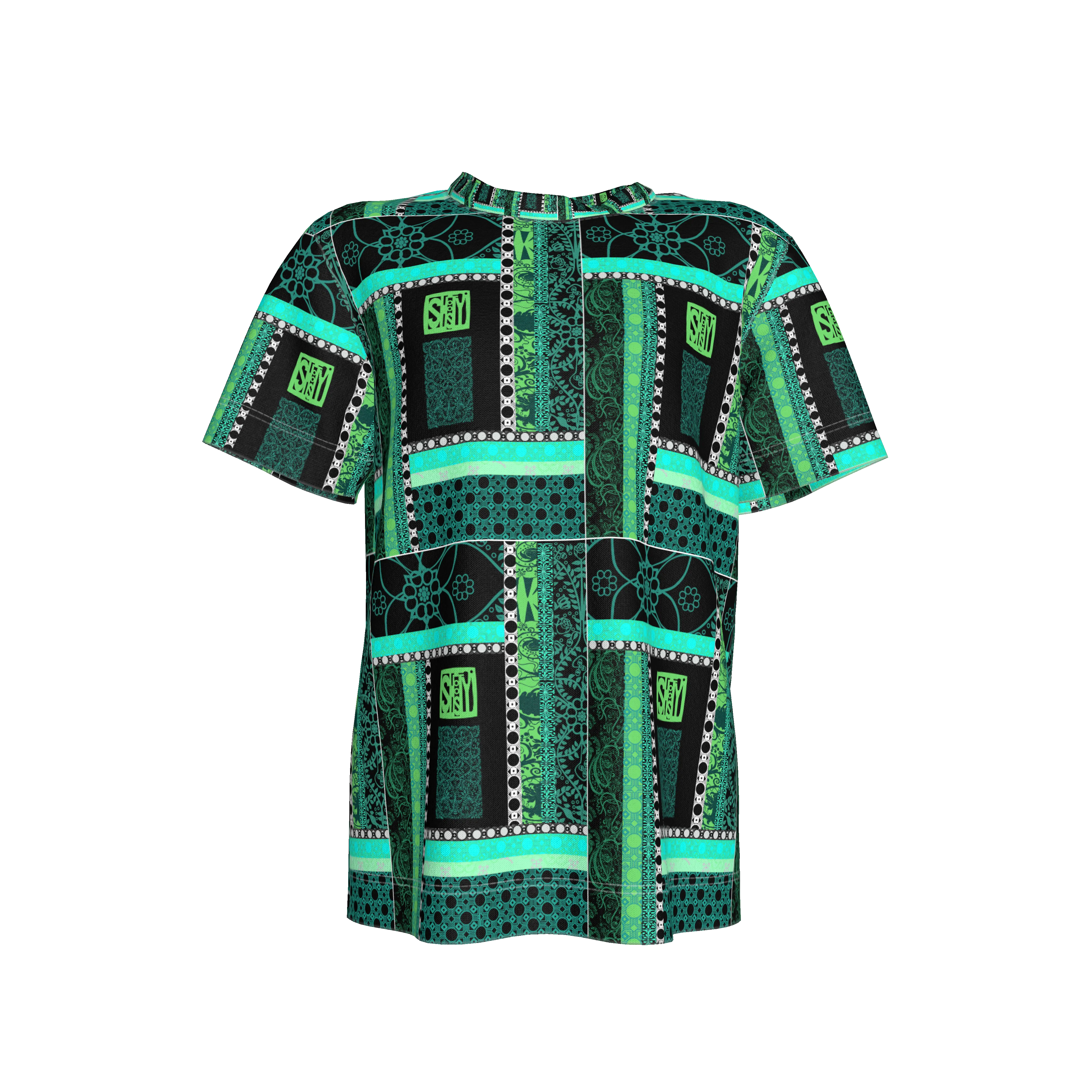 Green Patterned T-Shirt 