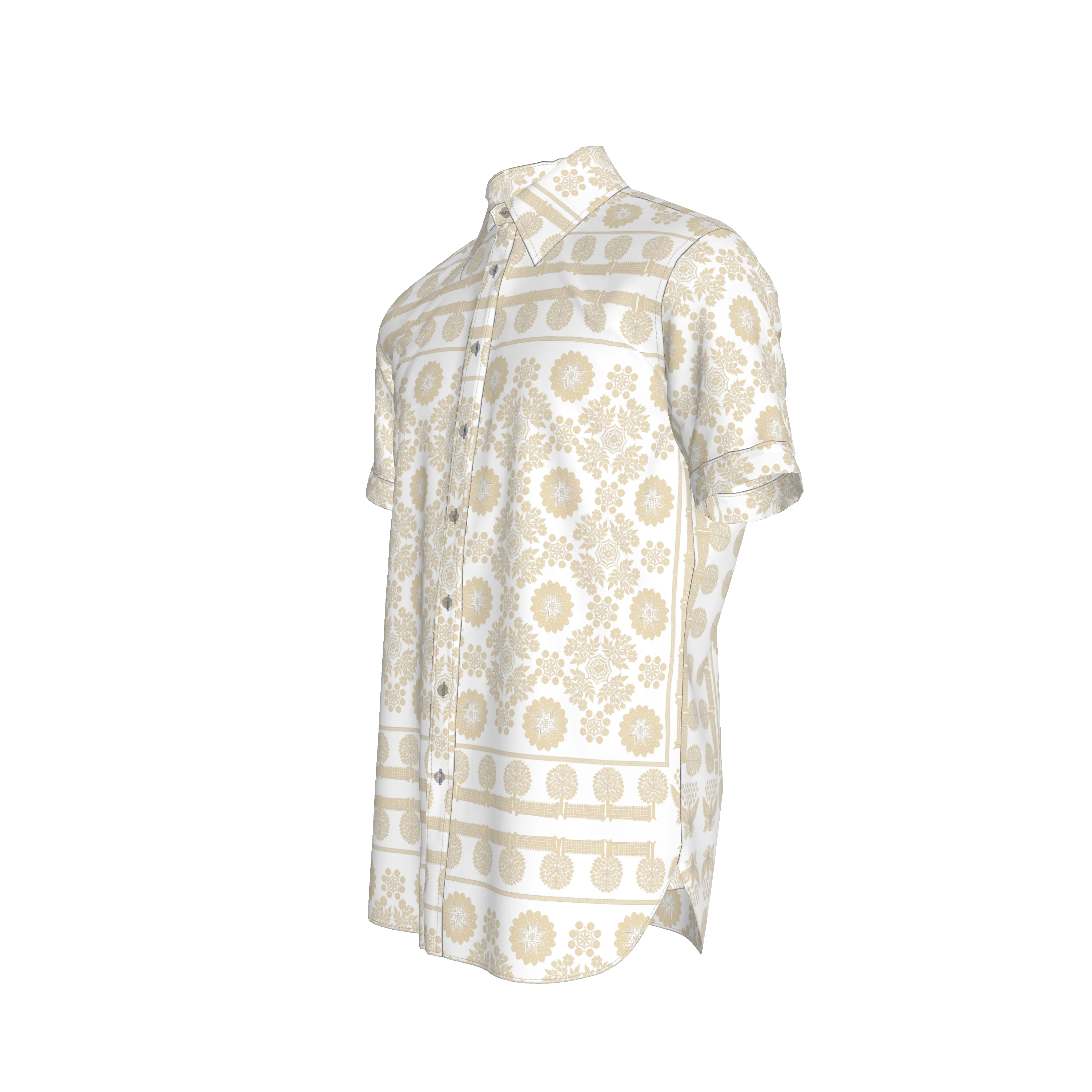 Americana Tan Men's Short Sleeved Shirt