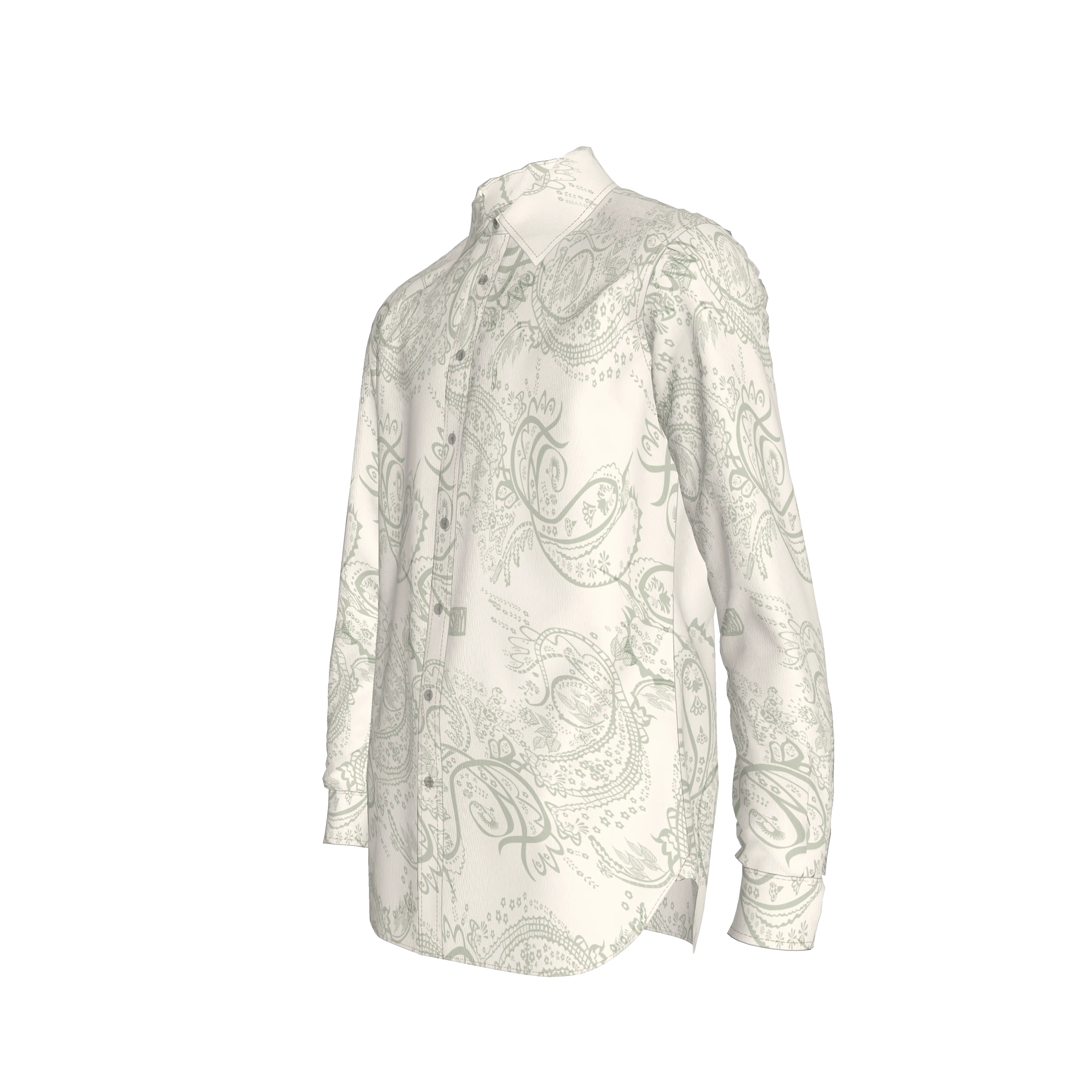 Blue Morpho Men's Shirt with Flower Headed Butterfly