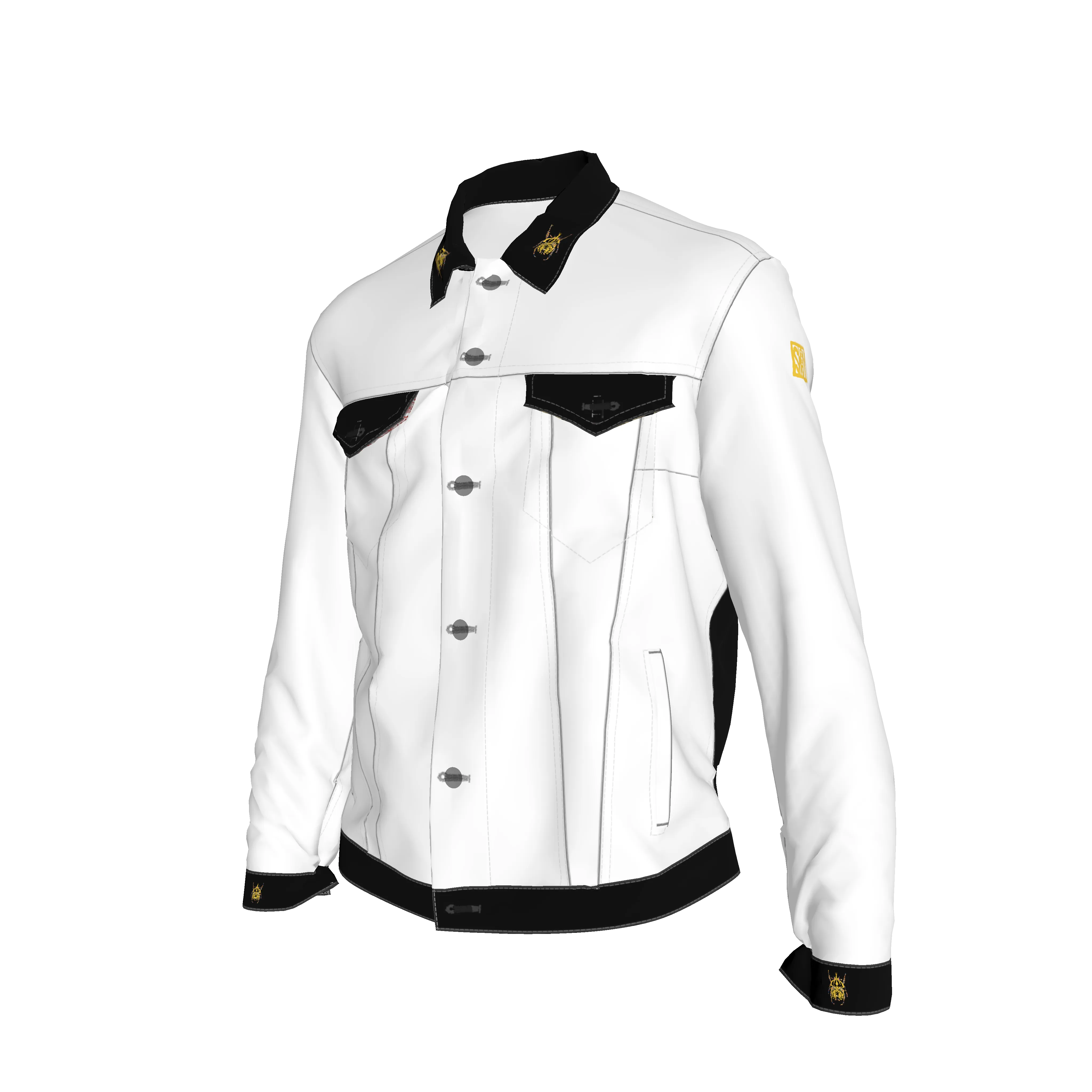 Shoosty Tandy Showman's Jacket White Black Trim