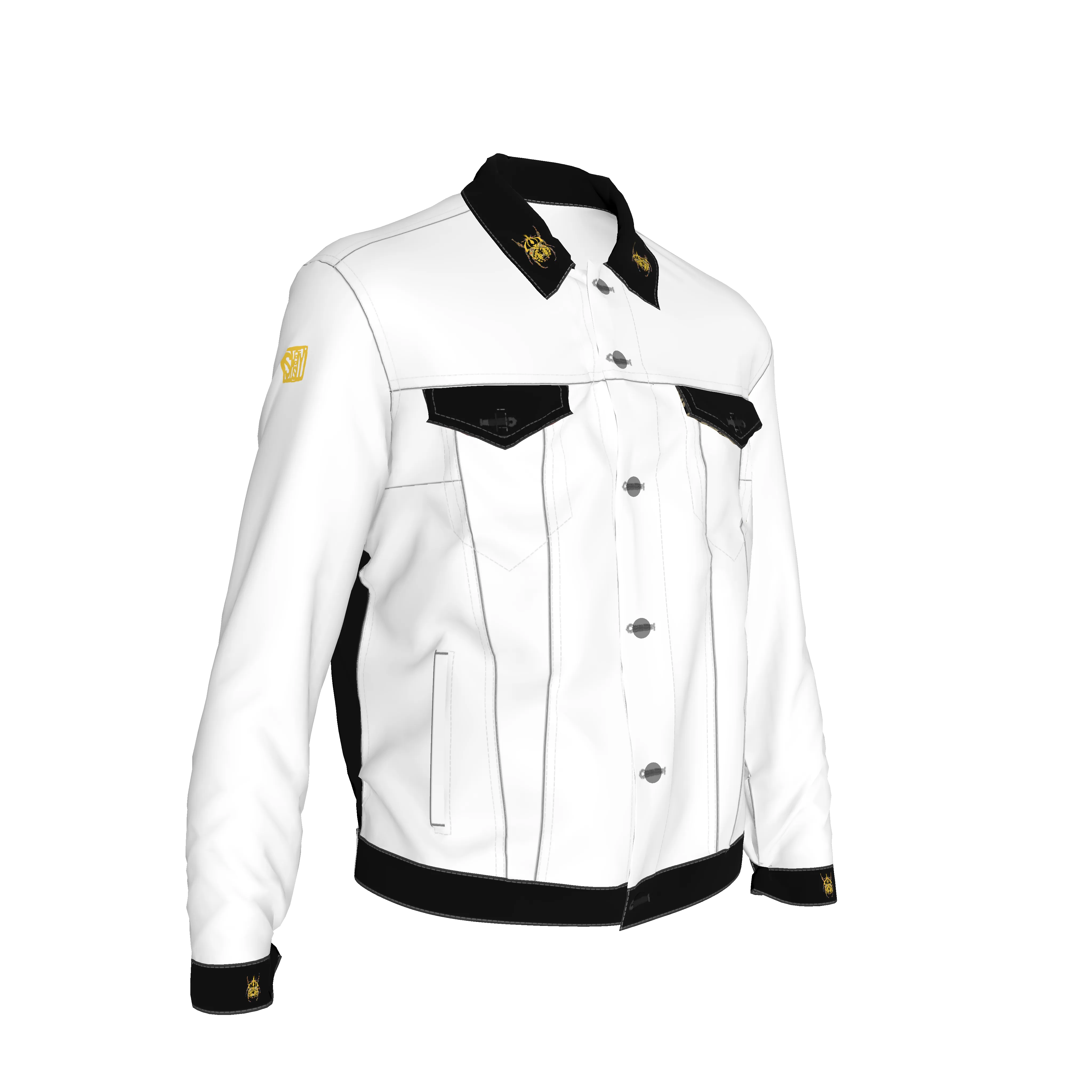 Shoosty Tandy Showman's Jacket White Black Trim