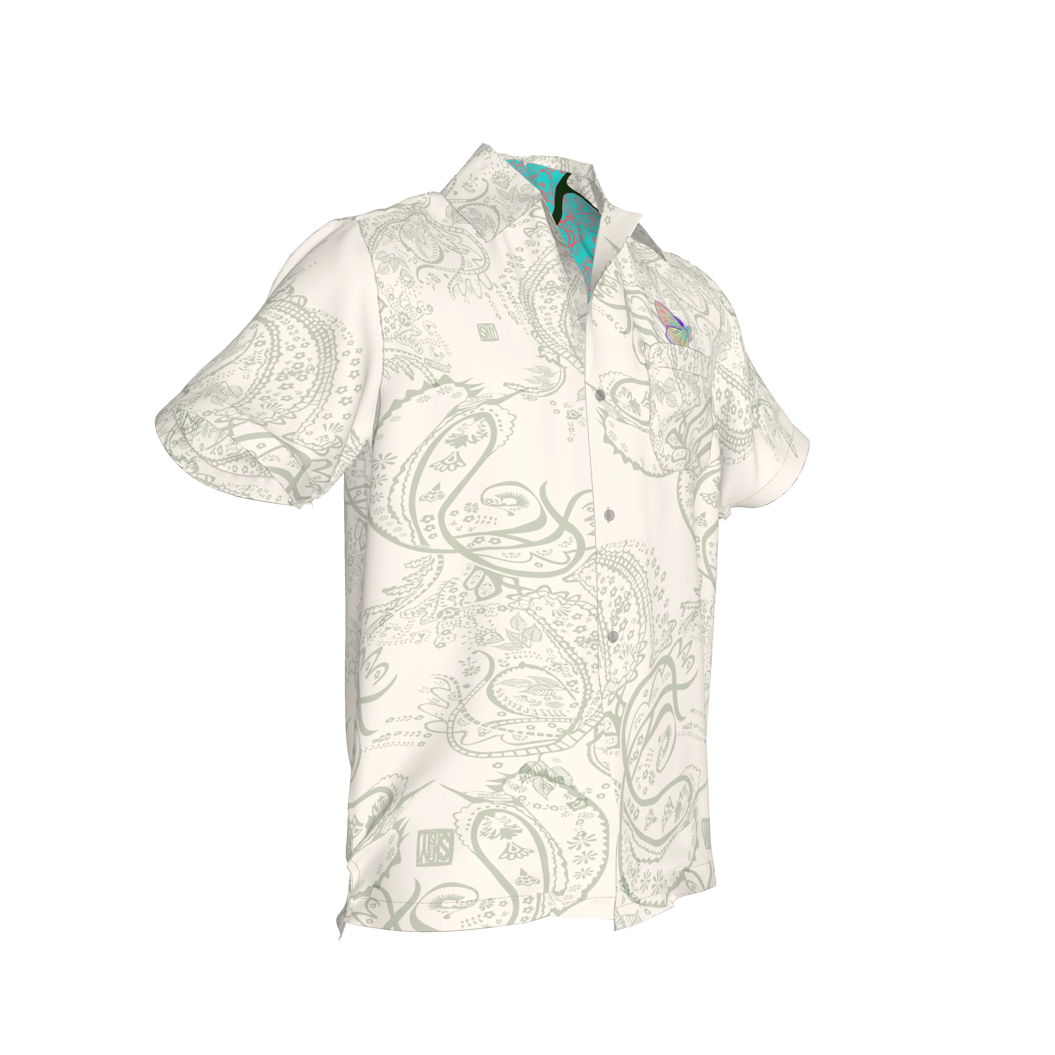 Blue Morpho Men’s pullover shirt with exclusive Shoosty designs