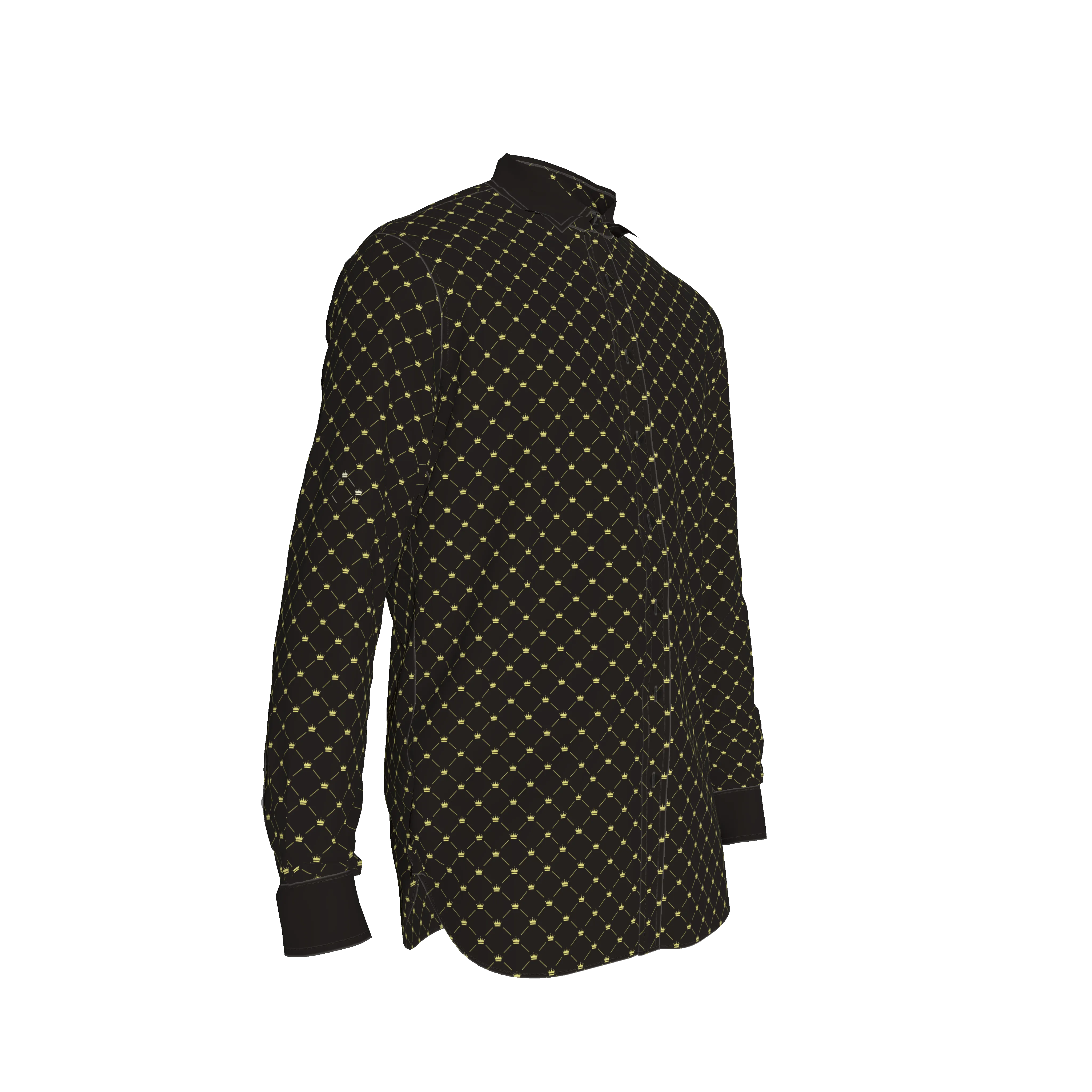 Dress Shirt with Franklin Spread Collar in Soft-Structured Linen