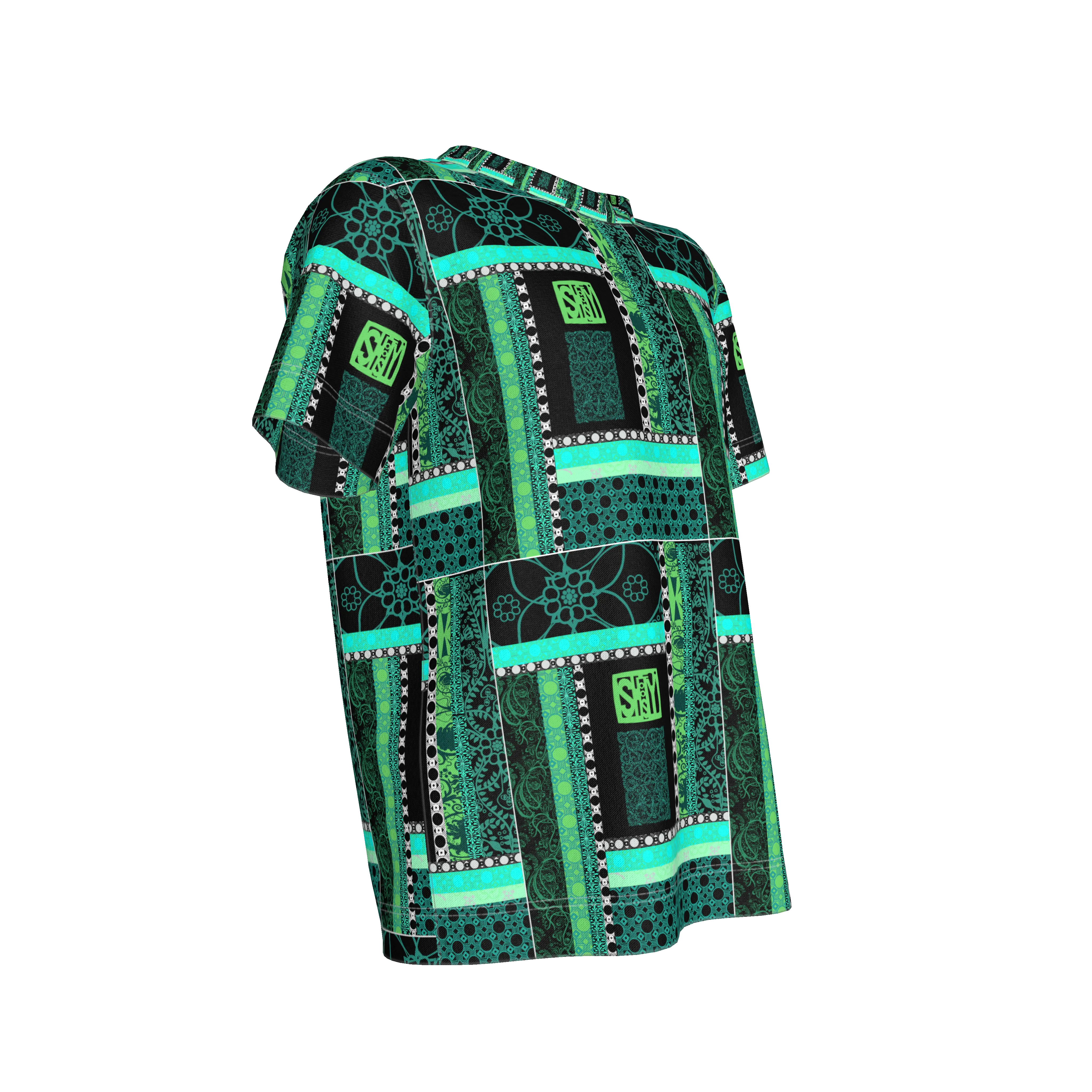 Green Patterned T-Shirt 