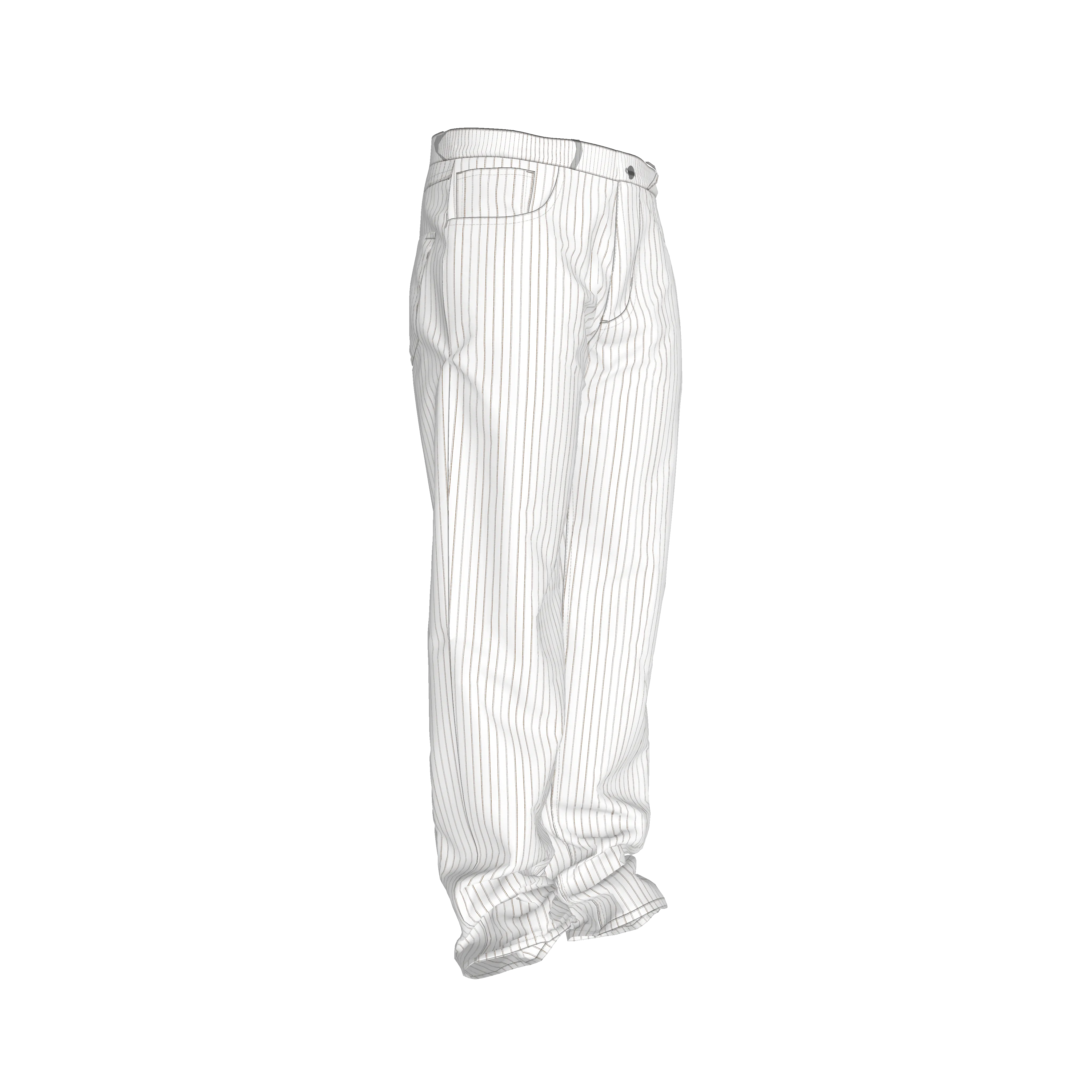 Brown on White Pinstriped Premium Men’s Pants