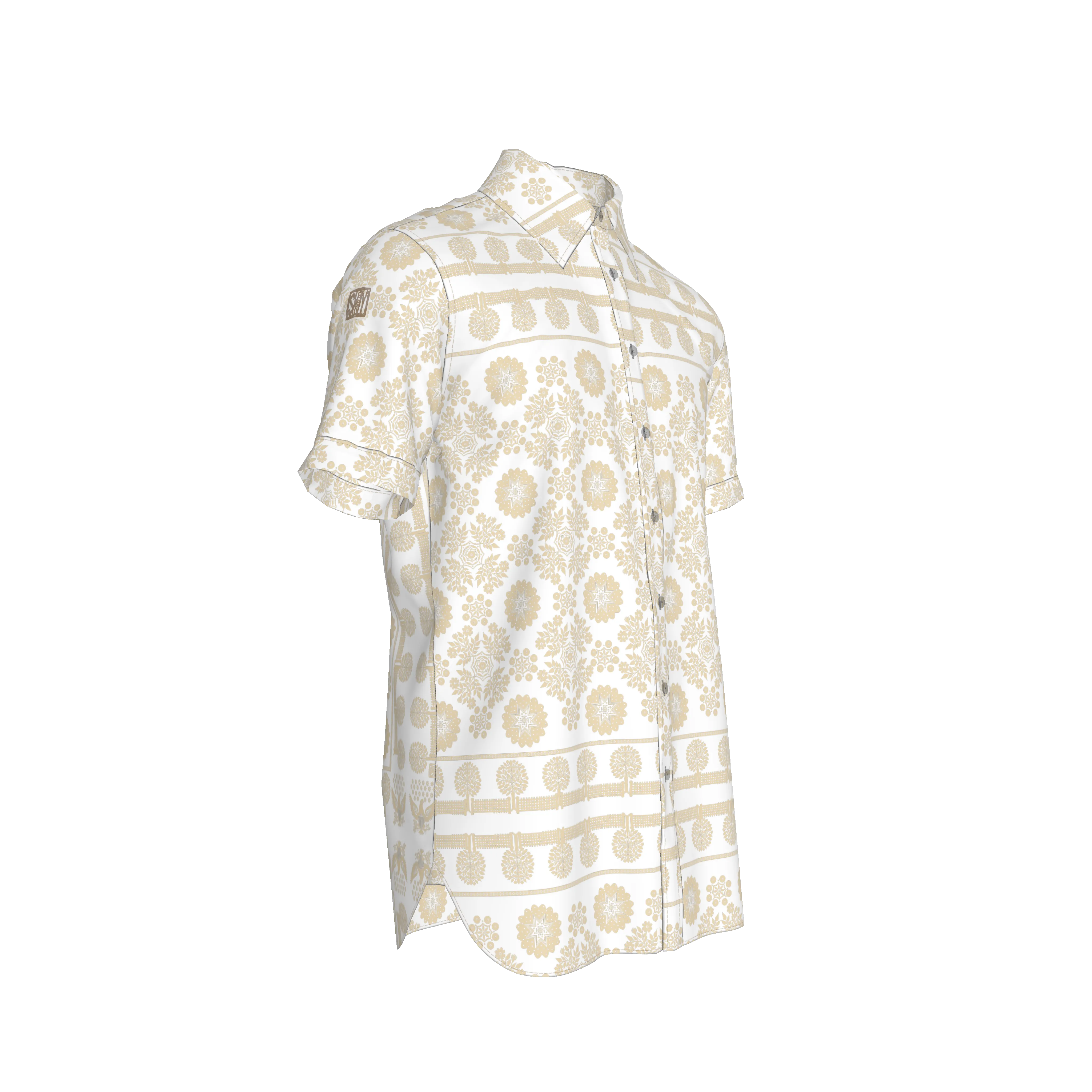 Americana Tan Men's Short Sleeved Shirt